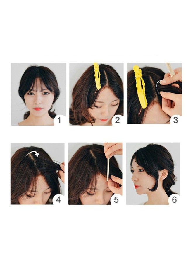Remeehi Hand Made Long Straight Bangs 1pcs Invisible Clip In Side Bangs Human Hair Nature Look Hair Piece Extension Natural Black - Image 5